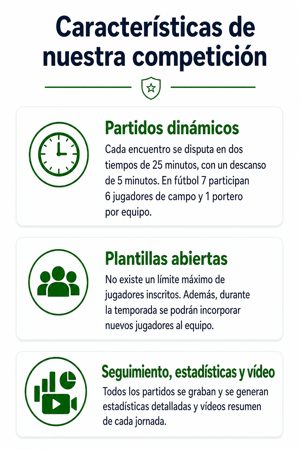 Características de nuestra competición